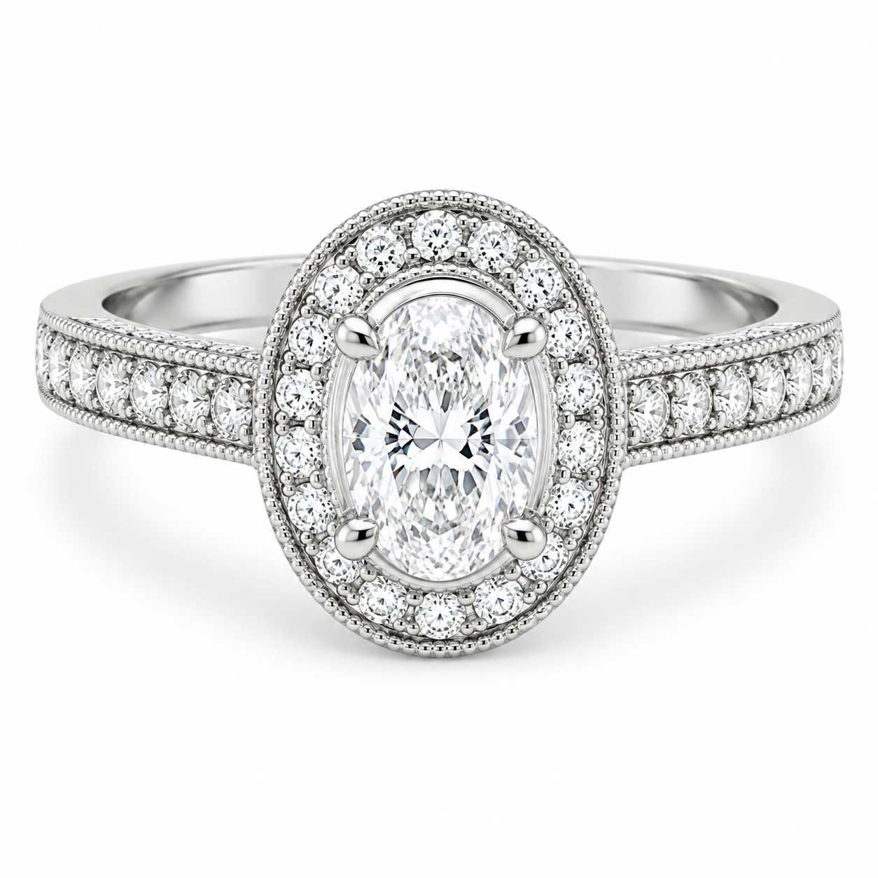 UB6480LW -White Gold Engagement Ring