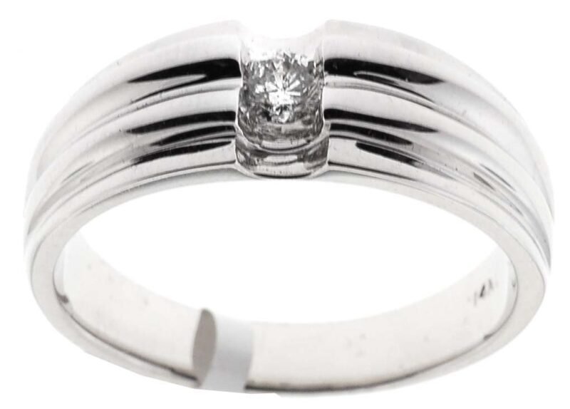 UB6541W - 14K White Gold Gents Ring