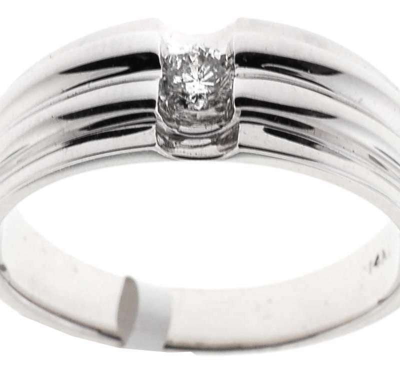 UB6541W - 14K White Gold Gents Ring