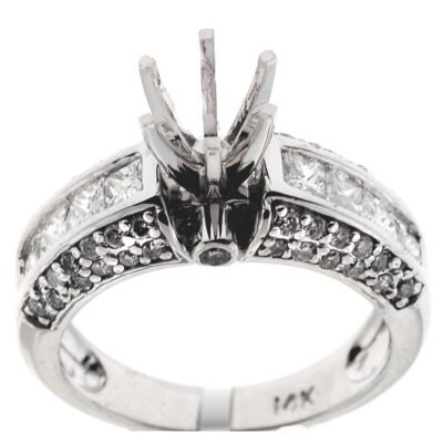 UB6640SMW - 14K White Gold Semi Mount Ring