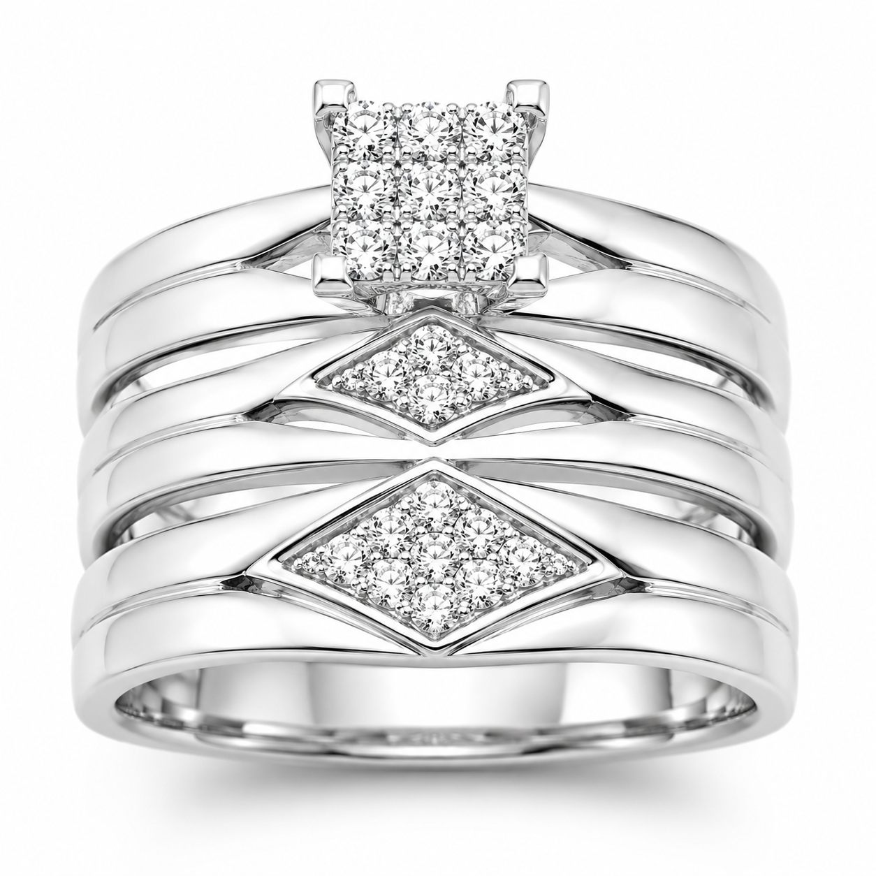 UB6643T-Q9R -  Trio Rings