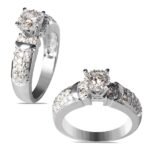 UB6698W/SH - 14K White Gold Engagement Ring