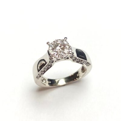 UB6712LSWBH - 14K White Gold Engagement Ring