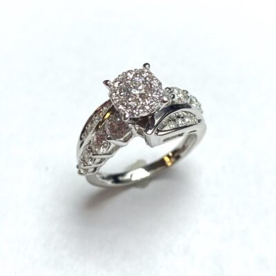 UB6777LSW - 14K White Gold Engagement Ring