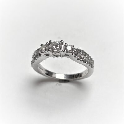 UB6820LSW77 - 14K White Gold Engagement Ring