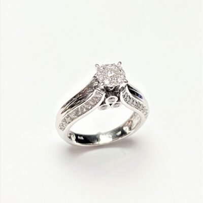 UB6821LSWSH - 14K White Gold Engagement Ring