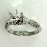 UB6841SMW - 14K White Gold Semi Mount Ring