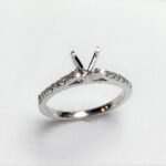 UB6929SMW - 14K White Gold Semi Mount Ring