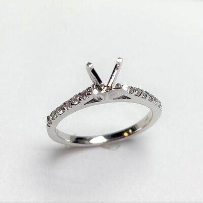 UB6929SMW - 14K White Gold Semi Mount Ring