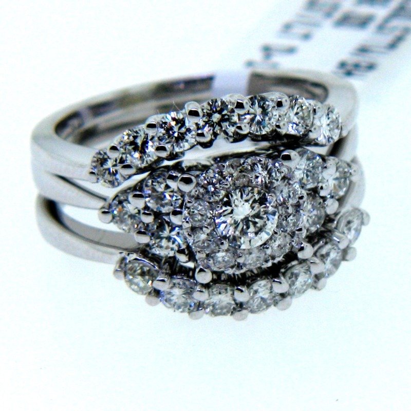 UB6930LSTTW/BH - 14K White Gold Bridal Set Ring