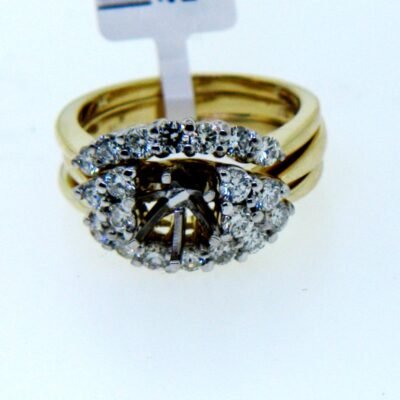 UB6930SMTTY - 14K Yellow Gold Semi Mount Ring