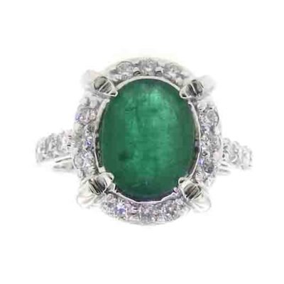 UB7076FW/EM - 14K White Gold Ring