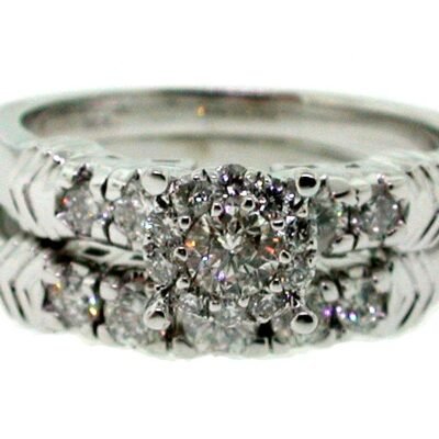 UB7123LSTW/SH - 14K White Gold Bridal Set Ring