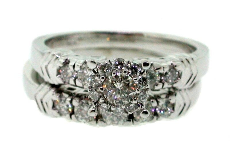UB7123LSTW/SH - 14K White Gold Bridal Set Ring