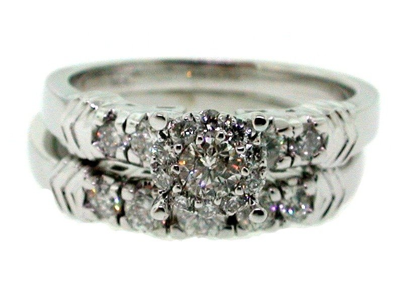 UB7123LSTW/SH - 14K White Gold Bridal Set Ring