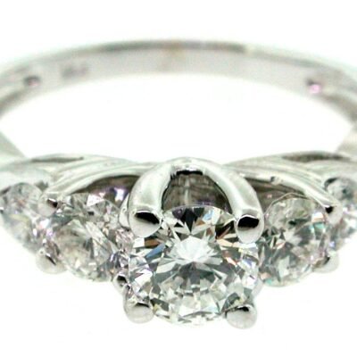 UB7126LSW - 14K White Gold Engagement Ring