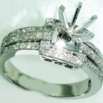UB7132LSW - 14K White Gold Semi Mount Ring