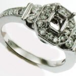 UB7140SMW - 14K White Gold Semi Mount Ring