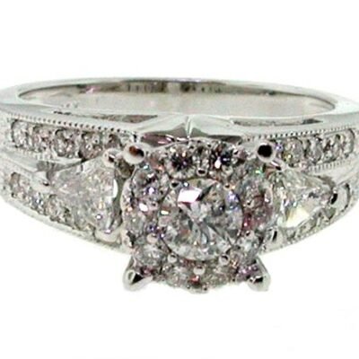 UB7141W/BH - 14K White Gold Engagement Ring