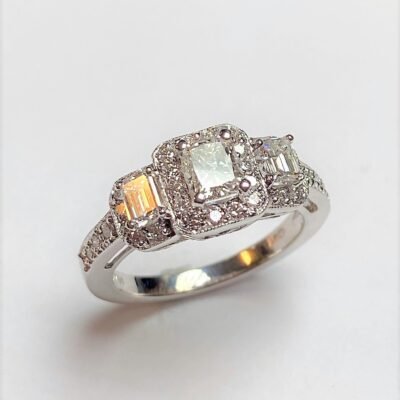 UB7159LSW - 14K White Gold Engagement Ring