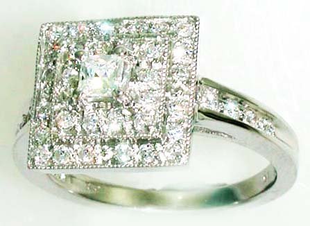 UB7161LSW - 14K White Gold Engagement Ring