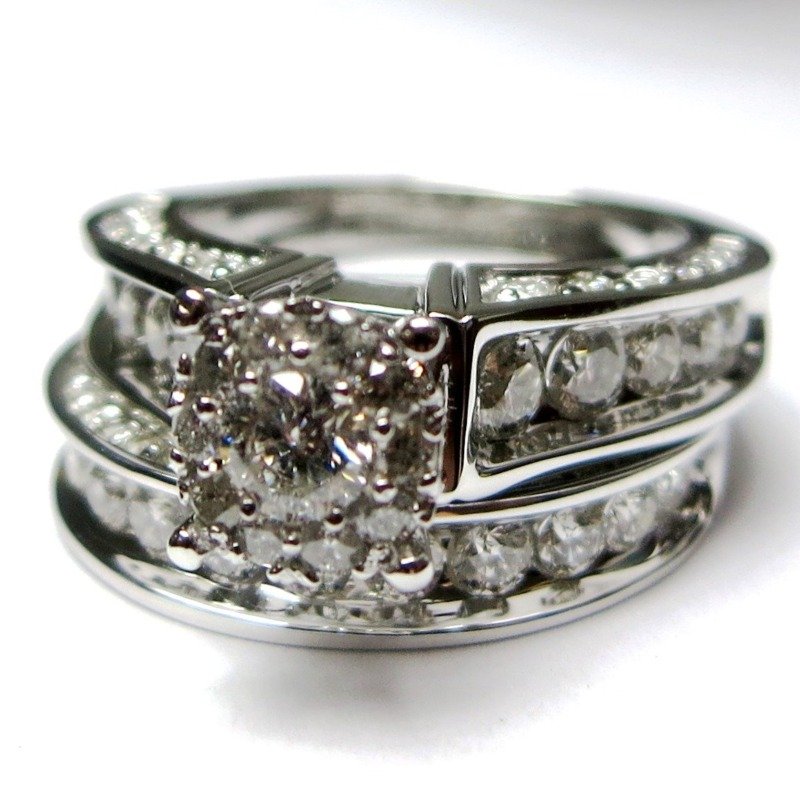 UB7177LSTWBH53 - 14K White Gold Bridal Set Ring