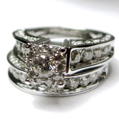 UB7177LSTW/BH - 14K White Gold Bridal Set Ring