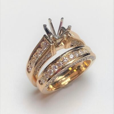 14K Yellow Gold Bridal Set Ring