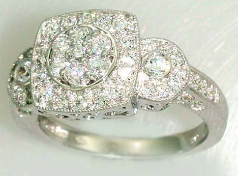 UB7193FRW - 14K White Gold Ring