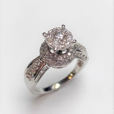 UB7194LSWBH - 14K White Gold Engagement Ring