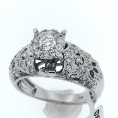 UB7223LSW1 - 14K White Gold Engagement Ring