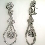 UB7237EW - 14K White Gold Dangle Earrings