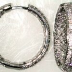 UB7276EW - 14K White Gold Hoop Earrings