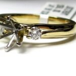 UB7278SMY - 14K White Gold Semi Mount Ring