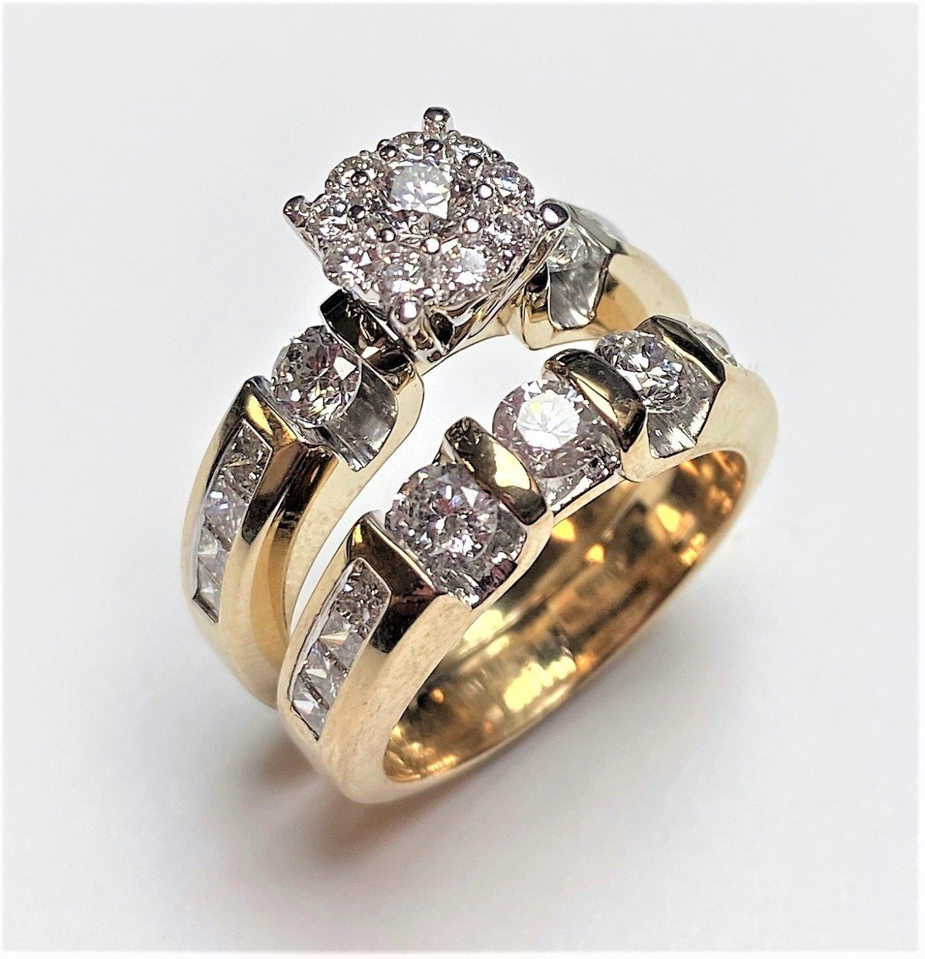 UB7289LSTYBH - 14K White Gold Bridal Set Ring