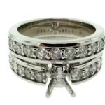 UB7293SMLW - 14K White Gold Semi Mount Ring