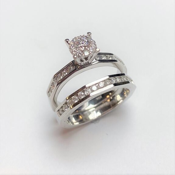 UB7295LSTWSH - 14K White Gold Bridal Set Ring