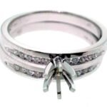 UB7415SMTW - 14K White Gold Semi Mount Ring