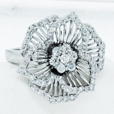 UB7502FRW - 14K White Gold Ring