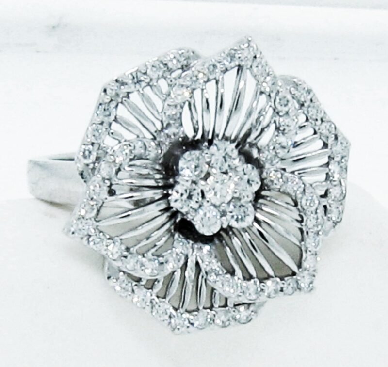 UB7502FRW - 14K White Gold Ring