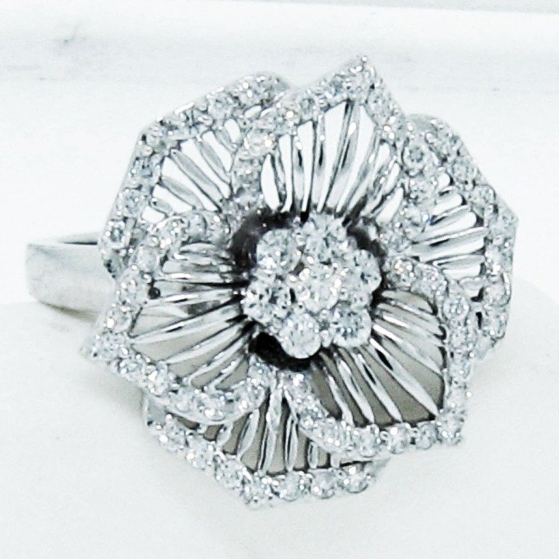 UB7502FRW - 14K White Gold Ring