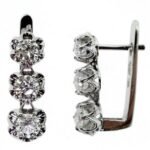 UB7503ESW - 14K White Gold Huggies Earring