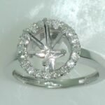 UB7520SMW - 14K White Gold Semi Mount Ring