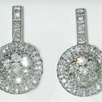 UB7525EW/SM - 14K White Gold Earrings