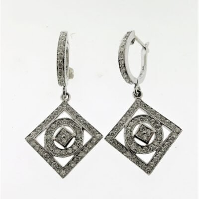 UB7533ESW - 14K White Gold Earrings