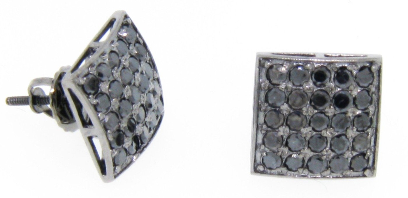 UB7662EMW - 10K White Gold Stud Earrings