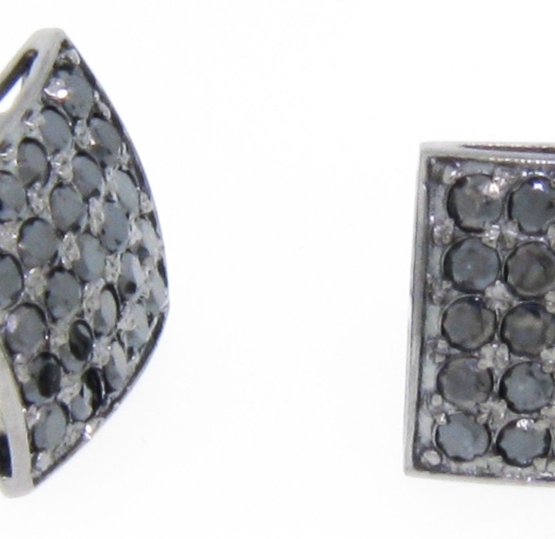 UB7662EMW - 10K White Gold Stud Earrings