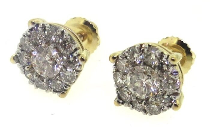 UB7663-10EY53 - 14K White Gold Stud Earrings