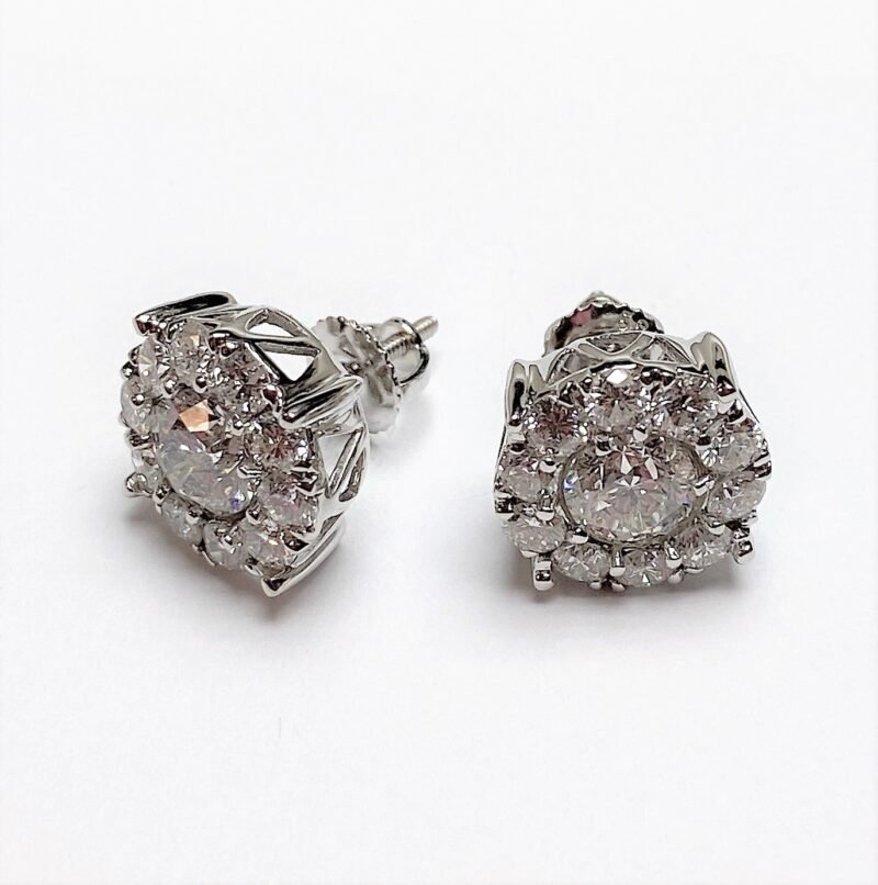 UB7663-7EW6 - 14K White Gold Stud Earrings