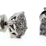 UB7663-9EW - 14K White Gold Stud Earrings